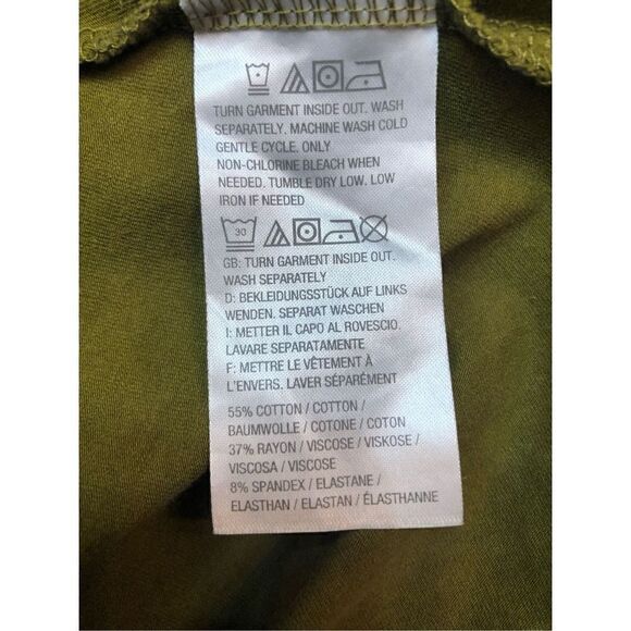 H By Halston Dress Womens Size XL High Low Hunter Green Stripes Tank Style - Picture 10 of 10